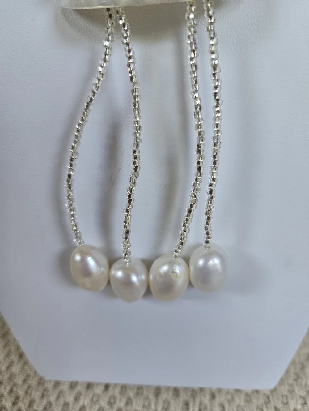 N-137-Mother Of Pearl Shell & Pearl Pendant Necklace-24